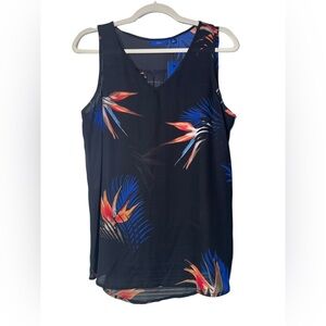 Apt. 9 Black and Orange Sleeveless Tank Top